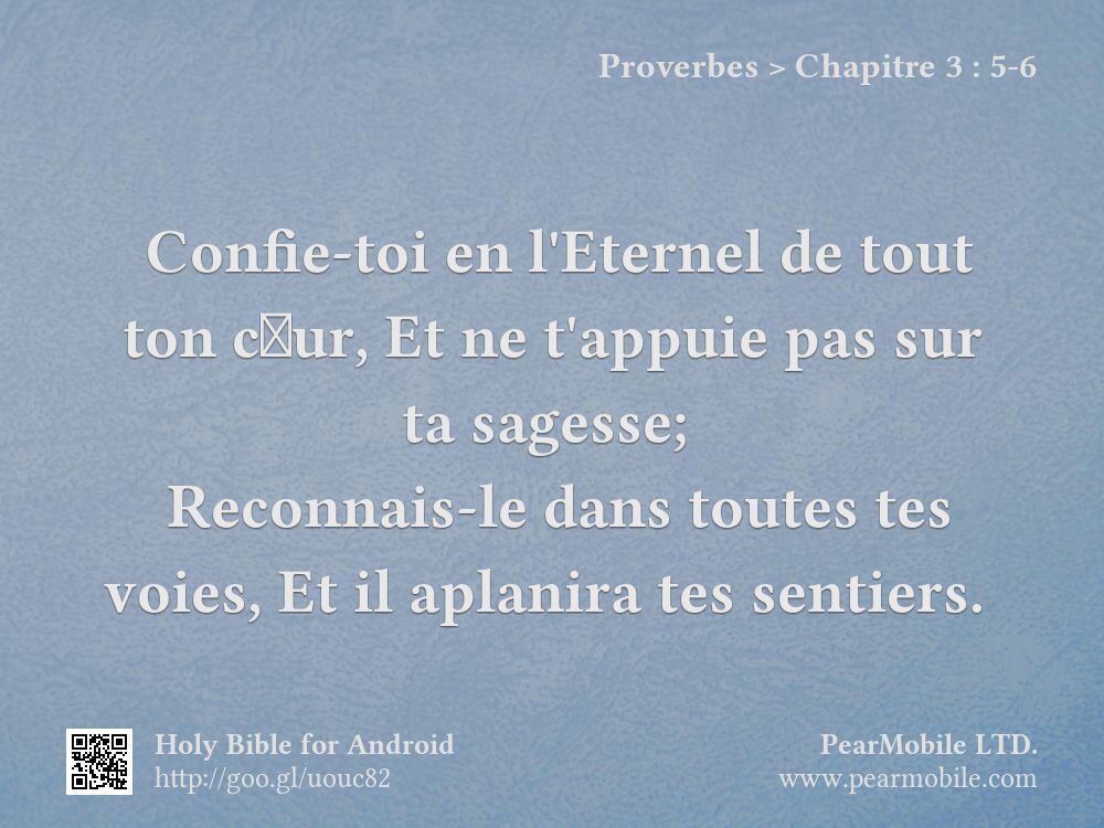 Proverbes, Chapitre 3:5-6